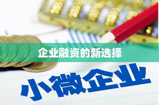 拜泉企业融资的新选择