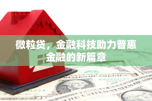 拜泉微粒贷，金融科技助力普惠金融的新篇章
