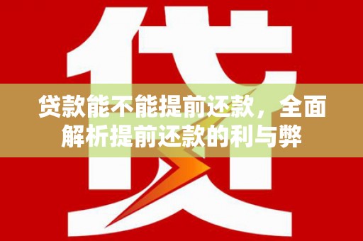 拜泉贷款能不能提前还款，全面解析提前还款的利与弊