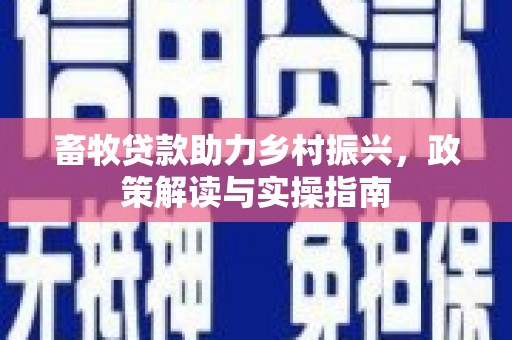 拜泉畜牧贷款助力乡村振兴，政策解读与实操指南