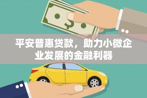 拜泉平安普惠贷款，助力小微企业发展的金融利器