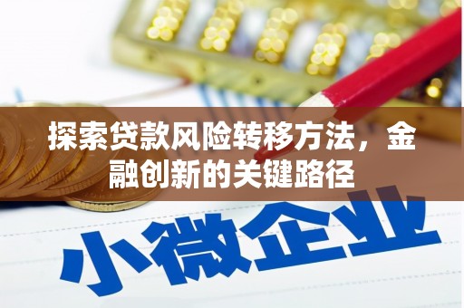 拜泉探索贷款风险转移方法，金融创新的关键路径