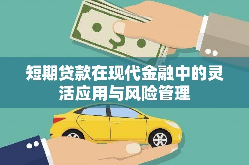 拜泉短期贷款在现代金融中的灵活应用与风险管理