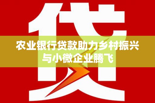 拜泉农业银行贷款助力乡村振兴与小微企业腾飞